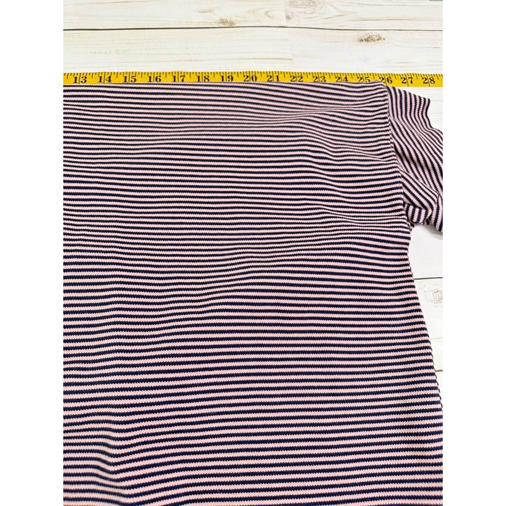 UNTUCKit Shirt‎ Mens XXL Navy And Pink Shortsleeve 100% Pima Cotton Polo - Picture 4 of 8